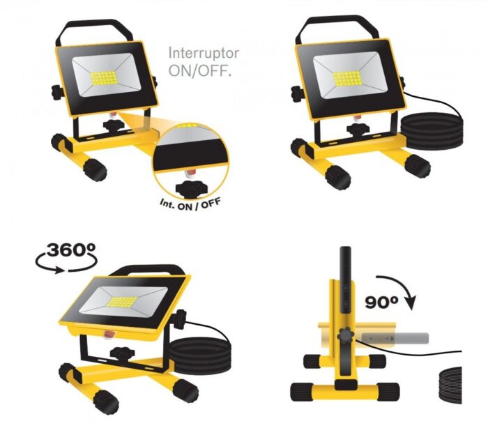 Projetor LED com Base 20W IP65 6500K - Image 2