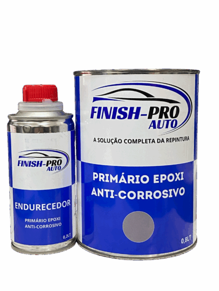 Kit 1Lt Primário Epoxi Anticorrosivo Finish-Pro Auto